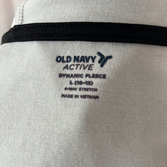 Old Navy Outerwear Silver Dynamic Fleece Zip hooded Jacket Y Large 10/12 - 0402 - Picture 6 of 6